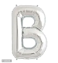 Unique Alphabet Foil Balloon -B (Silver)-thumb2