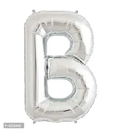 Unique Alphabet Foil Balloon -B (Silver)-thumb3