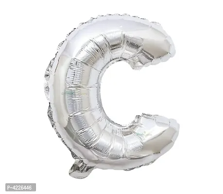 Unique Alphabet Foil Balloon -C (Silver)-thumb0