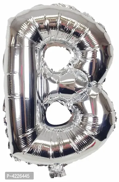 Unique Alphabet Foil Balloon -B (Silver)-thumb0
