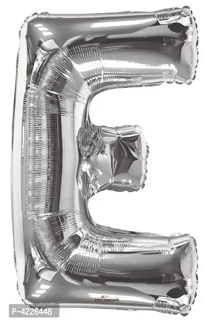 Unique Alphabet Foil Balloon -E (Silver)-thumb0