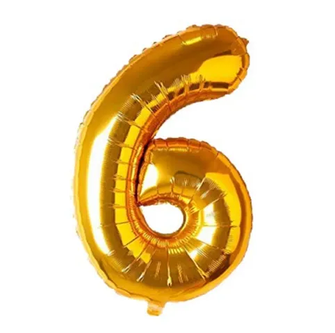 BIRTHDAY DECOR Golden Numbers Foil Balloon