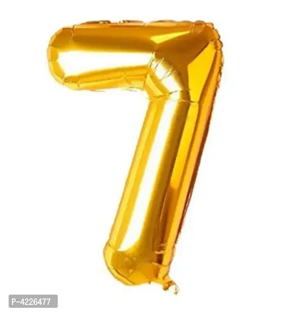 Special Foil Balloon (Number 7) (Golden)-thumb0