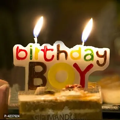 Happy Birthday Boy candle (Pack of 1)