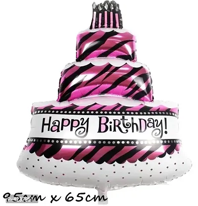 Birthday cake shape Foil Balloon (Pack of 1)-thumb2