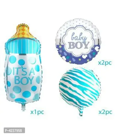 Baby Boy Foil Birthday balloons (Pack of 5)-thumb0