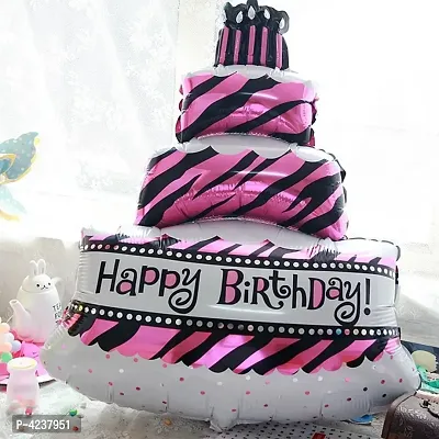 Birthday cake shape Foil Balloon (Pack of 1)-thumb0