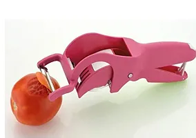 Plastic Vegetables Smart Knife Scissor Clever Cutter Chopper And Vegetables Slicer With Peeler For Kitchen (Combo)-thumb3