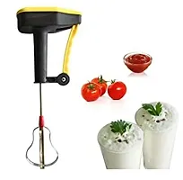 Silicone Oil Brush And Spatula, Plastic Whisk Beater And Manual Power Free Hand Blender-thumb2