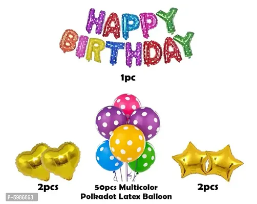 Happy Birthday Decoration Kit 55 Pcs Combo Pack-thumb2