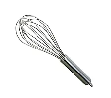 Potato Masher (steel) with Stainless Steel Egg Beater Whisker and Silicone Mini Spatula and Brush Set-thumb1