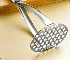 Stainless Steel Potato Masher and Silicone Spetula and Oil Brush-thumb2