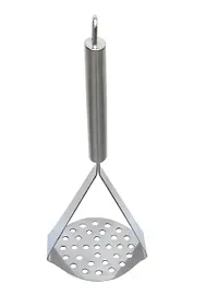 Stainless Steel Potato Masher and Silicone Spetula and Oil Brush-thumb1