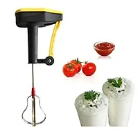 Silicone Oil Brush and Spatula, Plastic Whisk Beater and Manual Power Free Hand Blender-thumb2