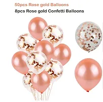 Blooms Mallrose Gold Birthday Decorations Items With Led Lights-69Pcshappy Bday Confetti Balloons,Black Banner)Foil Curtain Star Foil Ballons For Celebration/Balloon Item Kit Combo-thumb2