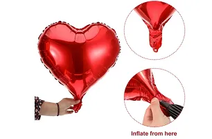 Valentine Day Decoration Items I Love You -Foil Balloons With Red Heart Shape-thumb2