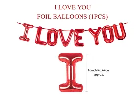 Valentine Day Decoration Items I Love You -Foil Balloons With Red Heart Shape-thumb1