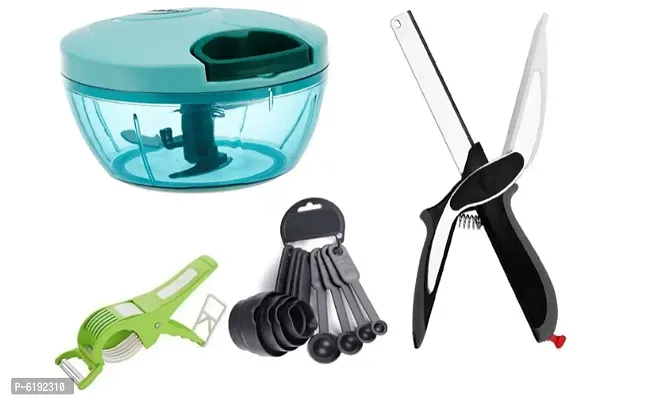 Chopper + Clever Cutter + Easy Veg. Cutter + 8 Pieces Measuring Spoon