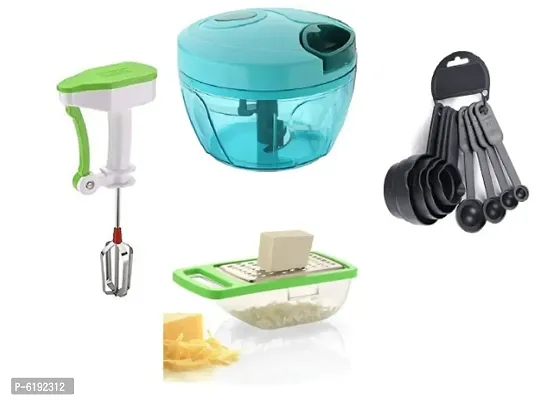 Hand Chopper + Hand Blender +Mini Cheese + 8 Pieces Measuring Spoon