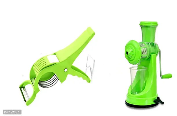 Manual Hand Juicer For Fruits And Vegetables With Steel Handle +Plastic Vegetables Cutter