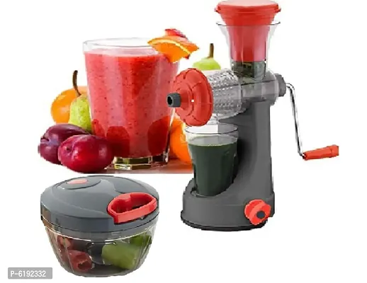 Pack Combo Of Manual Vegetable Chopper And Hand Juicer For Fruits And Vegetables With Stainless Steel Handle