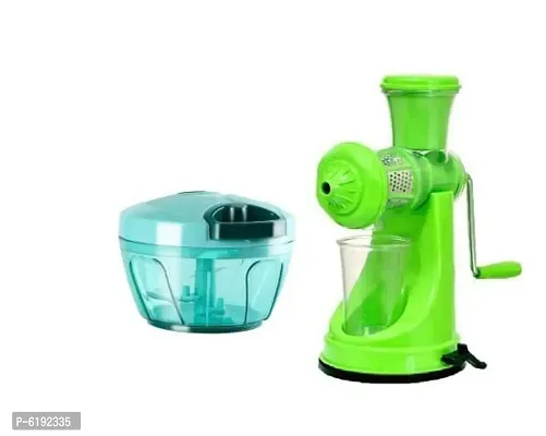 Pack Combo Of Manual Vegetable Chopper And Hand Juicer For Fruits And Vegetables With Stainless Steel Handle