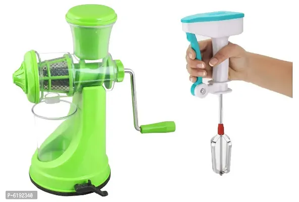 Combo Pack Hand Blender + Manual Juicer With Steel Handle