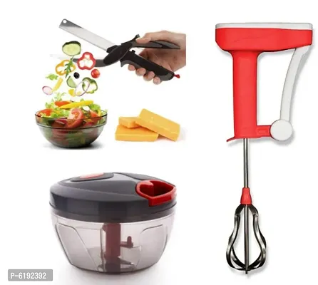 Combo Of Handy Pull Chopper Power Free Hand Blender and Clever Cutter-thumb0