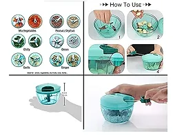 Vegetable Plastic Chopper +Vegetable Cutter + Clever Cutter (Multi Colour-thumb1