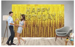 16 Pieces Golden Fringe ndash; Golden Happy Birthday Foil Combo-thumb3