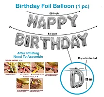 Happy Birthday Decorations For Boys Kit- Happy Birthday Foil Balloon, Pump, Glue Dot, Arch, Blue Black Balloons For Birthday, Foil Curtain-thumb2