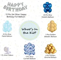 Blue Birthday Balloons For Decoration ndash; Pack Of 67 Pieces-thumb1