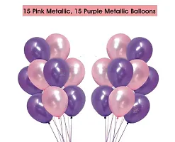 Trendy Tent Birthday Decoration Set Includes White Net For Cabana Theme Party With Led Lights, Happy Birthday Gold Cursive Banner And Pink Purple Metallic Balloons Romantic Dinner Decorations For Girls Backdrop-thumb2