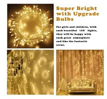 Trendy Decoration Items For Birthday -26Pcs Combo With White Net, Led Fairy Lights And Green-White-Golden Balloons - Background Decoration Items, Birthday Decoration Items, Cabana Tent Decoration-thumb4