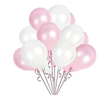 Trendy 61Pcs Pink White Party Supplies Birthday Decorations For Girls Boys, Balloons, Net Backdrop, Led Light For Party Decoration (Pink White)-thumb3