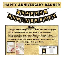 Trendy Paper, Foil, Latex Happy Anniversary Decoration Kit For Home - 31 Items Rose Gold Combo Set - Anniversary Decoration Items For Bedroom Balloon, Star, Heart-thumb2