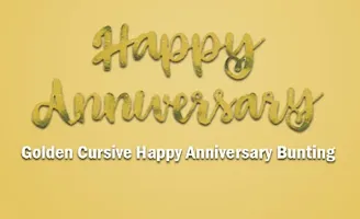 Trendy Silver And Golden Anniversary Decorations For Home - 27 Pcs Combo - Anniversary Cursive Banner, Confetti And Metallic Balloons Decoration For Couple, Mom, Dad-thumb2