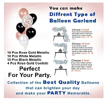 Trendy Rose Gold Happy Anniversary Decorations For Home With Foil Balloon Metallic Balloons Heart Foil, Foil Curtain Combo 41Pcs-thumb3