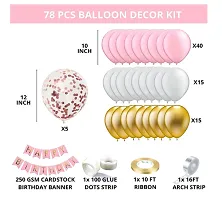 Rubber Complete Birthday Decoration- 78 Pieces-thumb1