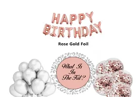 Happy Birthday Rose Gold Decoration Set - Pack Of 38 Pieces-thumb1