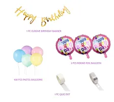 Cursive Golden Birthday Banner Pastel Balloon Arch Set Of 106  Pieces-thumb1