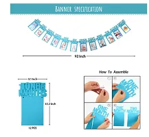 1st Birthday Decoration With Monthly Photo Banner  - 78 Pieces Set-thumb3