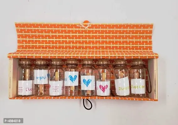 Blooms Mall Love for you Message Bottle with multicolour wooden Box