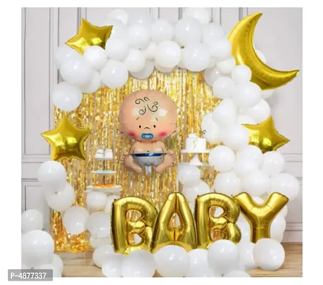 Golden Baby Decoration Combo 58Pcs pack for Baby shower
