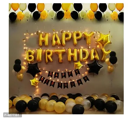 Happy Birthday Royal Balloons Decoration Kit Items Combo-42Pcs-thumb0