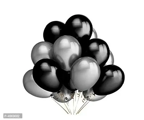 Attractive Party Decoration Black  silver balloon set-thumb0