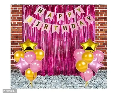 Attractive Party Decoration Amazing 20 pcs pink and Golden combo set-thumb0