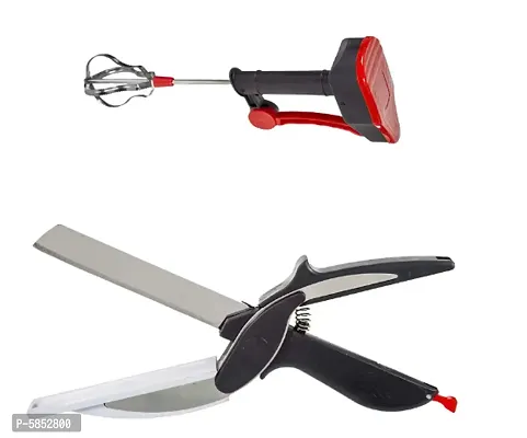 Smart Clever Cutter Scissor Knife with Power Free Manual Hand Blender