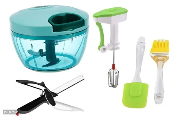 &nbsp;Quick Fruits Vegetables Chopper Clever Cutter, Hand Blender and Oil Spatula  Brush Set