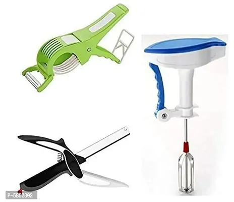 Vegetable Cutter , Peeler and Veg Clever Cutter for Chopping with Power Free Hand Blender-thumb0